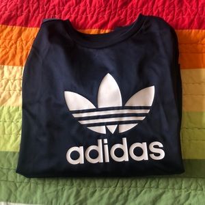 Silk Navy Blue Adidas Sweater